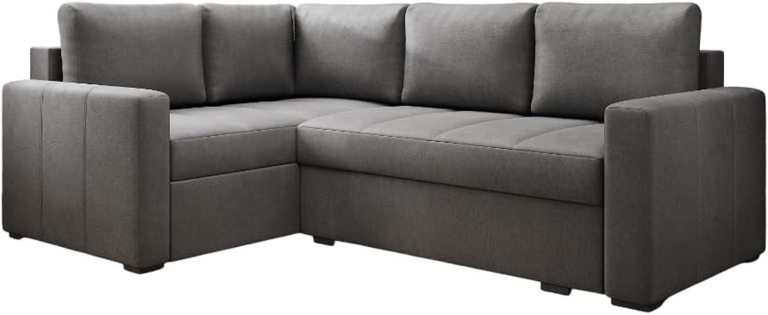 Designer Sofa Cortino mit Schlaffunktion und Stauraum Samt Grau Links Bild 1