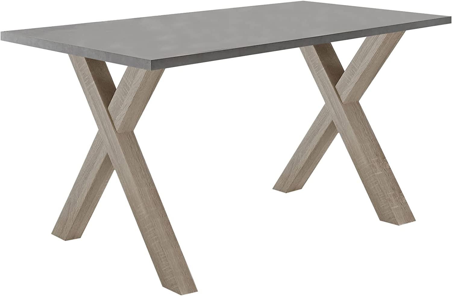 Computertisch Edie 7 160 x 70 x 75 Schreibtisch eiche sägerau/graphit 13679 Bild 1