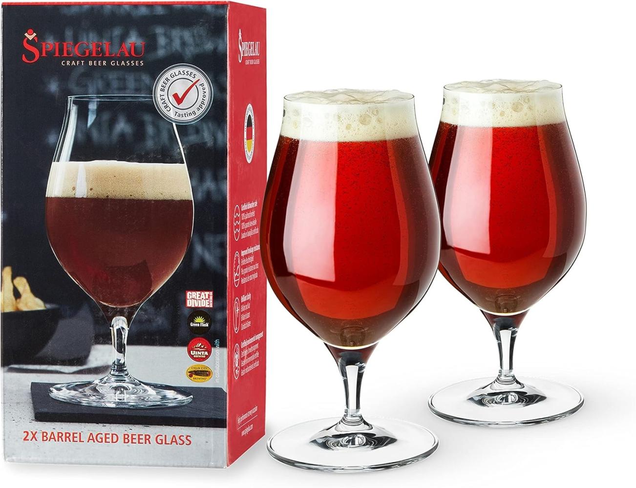 Spiegelau Craft Beer Glasses Barrel Aged Bier, 2er Set, Bierglas, Craftbierglas, Trinkglas, Kristallglas, 500 ml, 4992660 Bild 1