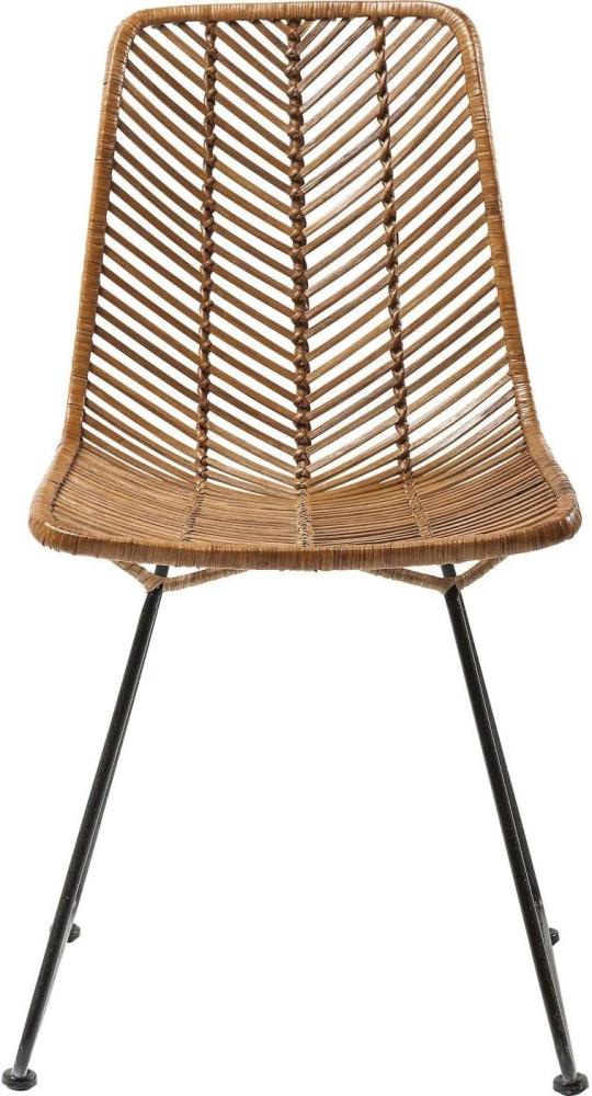 Kare Design Stuhl Ko Lanta Natur, braun, leicht, Rattan Design, Esszimmerstuhl, 86x45x55cm (H/B/T) Bild 1