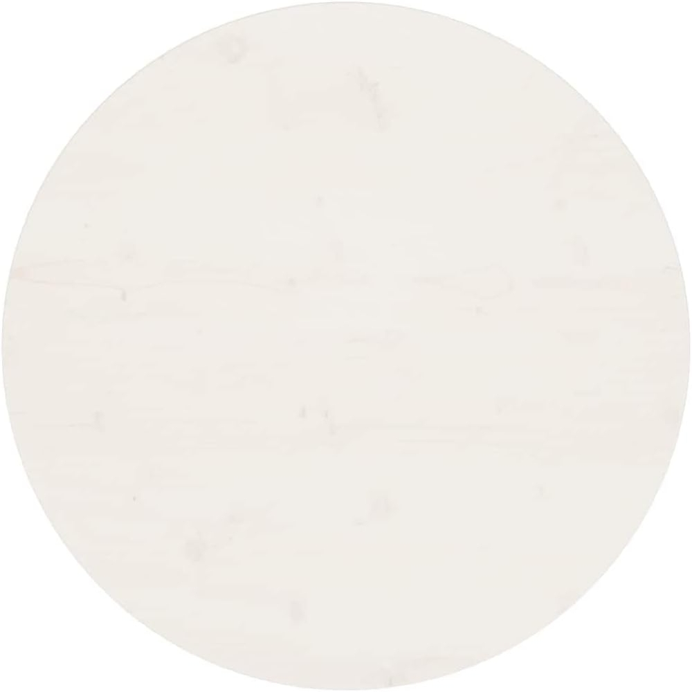 vidaXL Tischplatte Rund Weiß Ø70x3 cm Massivholz Kiefer 833668 Bild 1