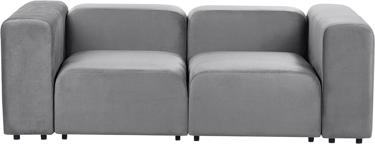 2-Sitzer Sofa Samtstoff grau FALSTERBO Bild 1