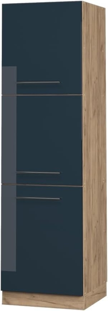 Herdumbauschrank Fame-Line Dunkelblau Hochglanz 60 cm Vicco Bild 1