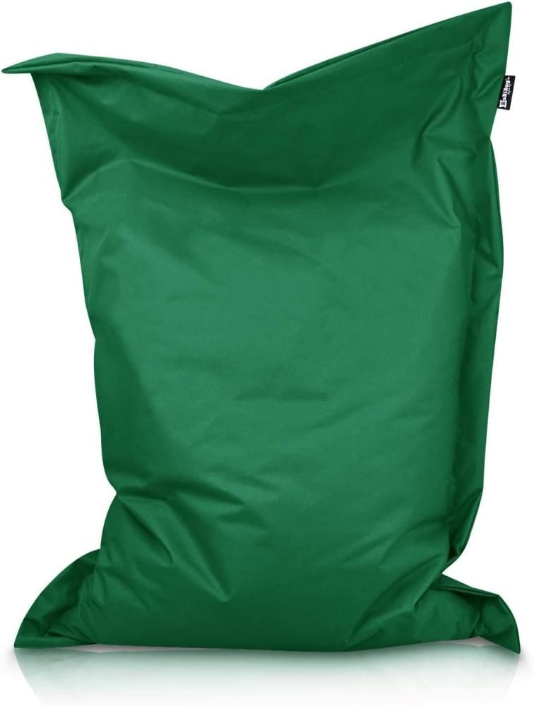 BuBiBag XXL Sitzsack, Outdoor Sitzsäcke für Kinder und Erwachsene, Bodenkissen Beanbag Fatboy wetterfest (Dunkelgrün 145x100 cm) Bild 1