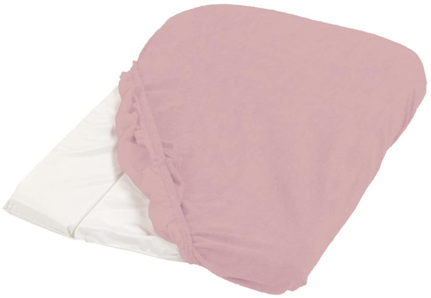 CANDIDE - Bezug für Wickelauflagen, saugfähig, elastische Ecken, maschinenwaschbar bei 60 °C, hergestellt in Europa, Frottee, 80% Baumwolle, 20% Polyester, 50 x 75 cm (Rosa) Bild 1