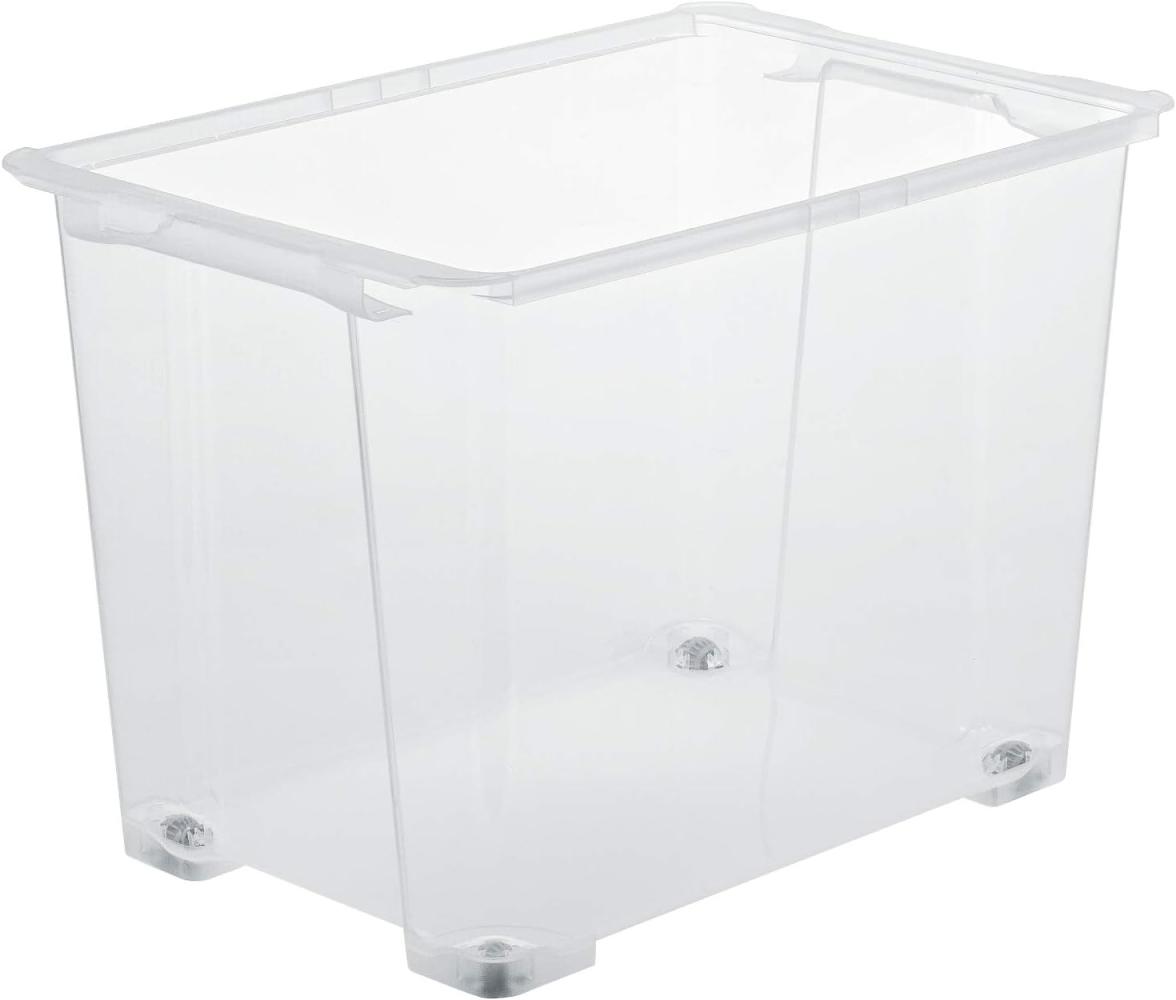 Rotho Aufbewahrungsbox EVO Easy mit Rollen 65 L transparent Bild 1