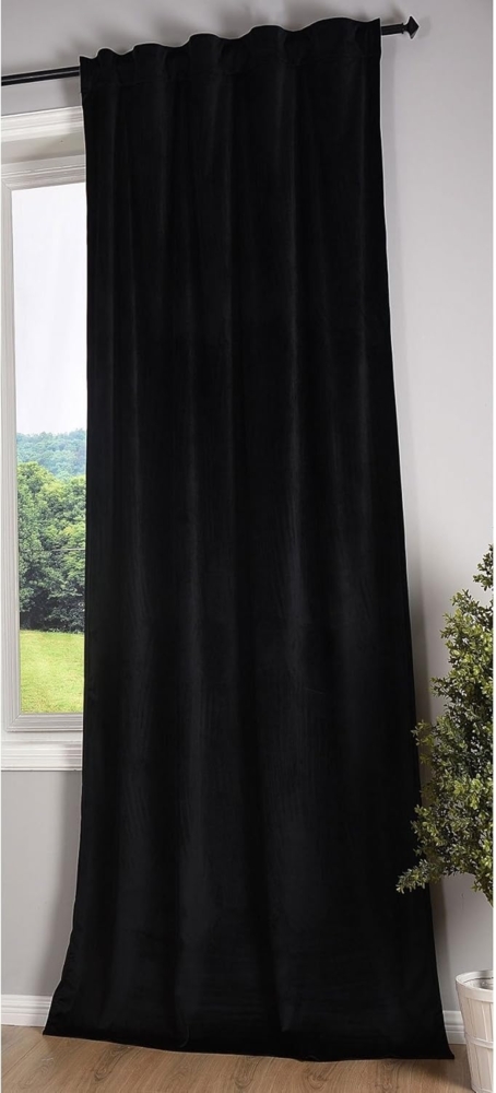 Gardinenbox Vorhang (1 St), verdecketeSchlaufen, verdunkelnd, Samt, Verdunkelung Schal »Milano« Samt blickdicht Tunneldurchzug kürzbar 203 Bild 1