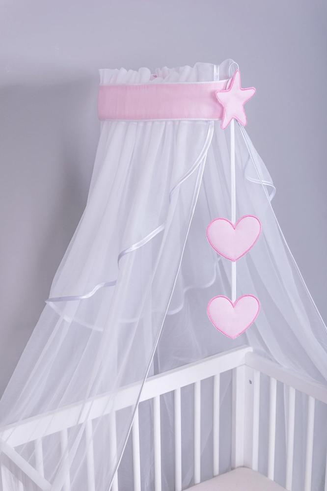 Amilian Betthimmel (Himmel für Babybett, Stubenwagen, Babywiege), Chiffon- oder Vollstoffhimmel Bild 1