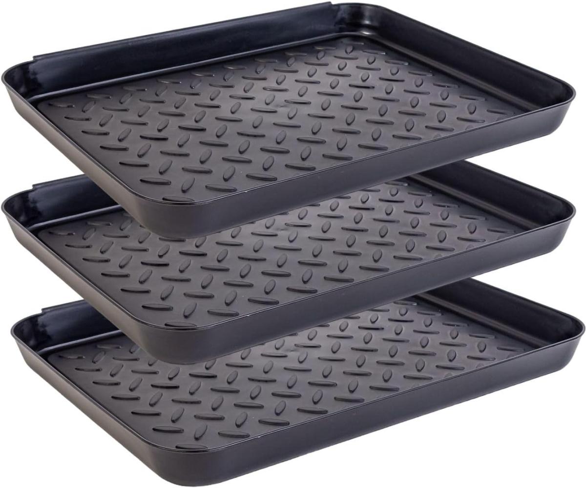 Intirilife Schuhabtropfschale (3x Schubablage, Set), 3x Schuhablage Schuhabtropfschale Schuhmatte 35 x 27.5 x 3 cm Bild 1