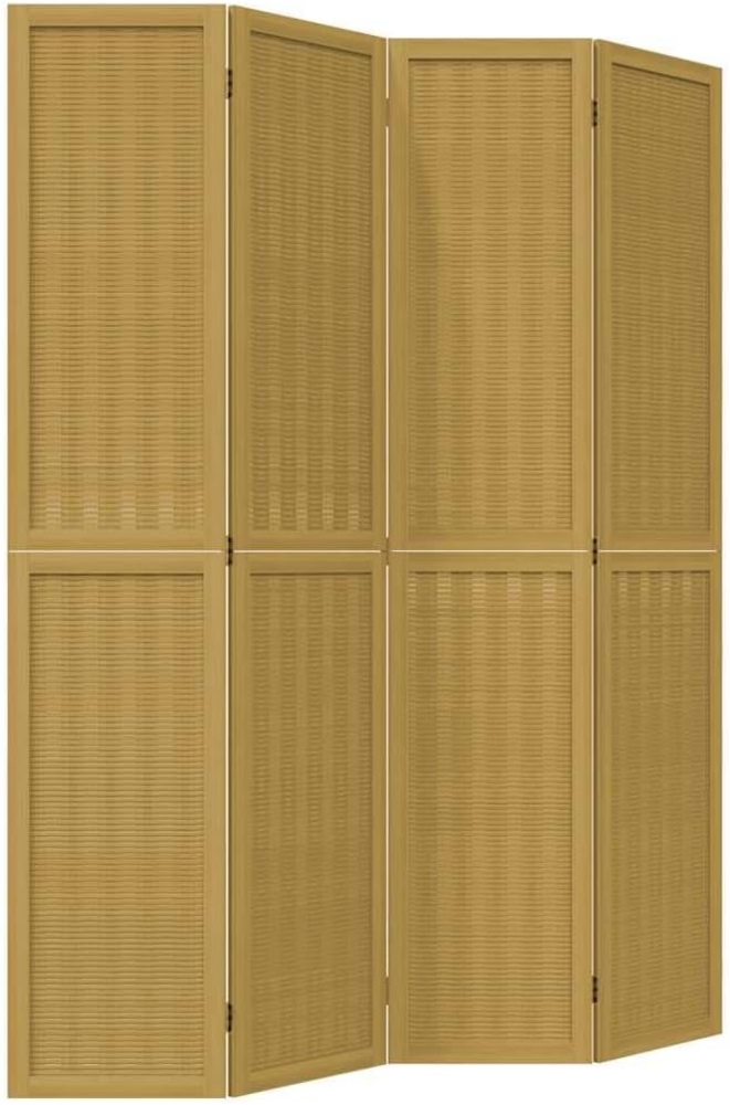 vidaXL 4-tlg. Raumteiler Braun Massivholz Paulownia 358819 Bild 1