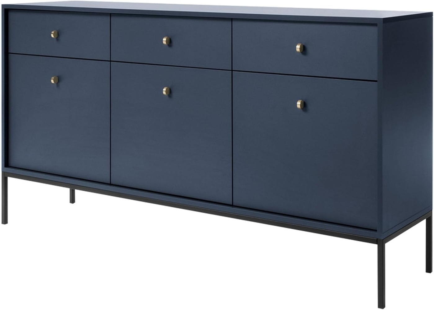 Selsey MONNE - Eine dreitürige Kommode mit schubladen (marineblau) Bild 1