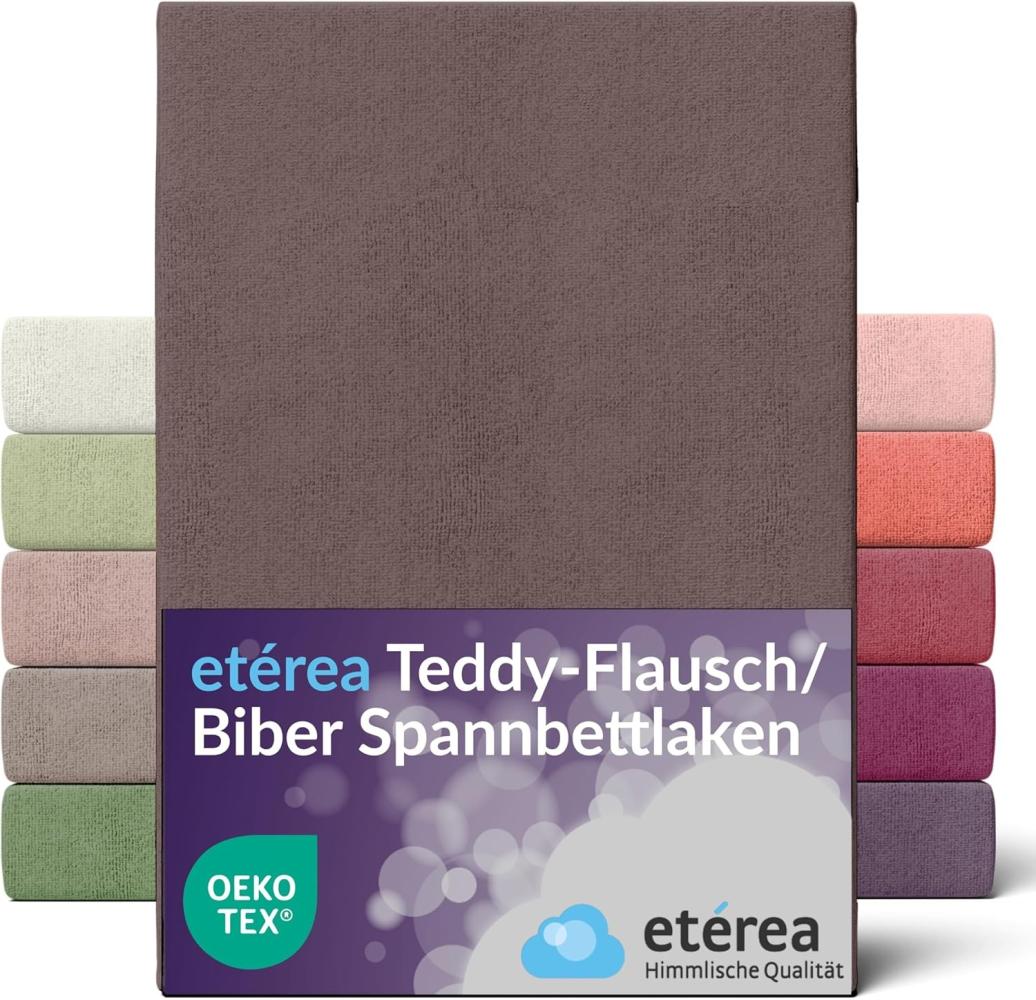 etérea Teddy Flausch Spannbettlaken 140x200 - 160x200 cm Dunkel Braun Bild 1