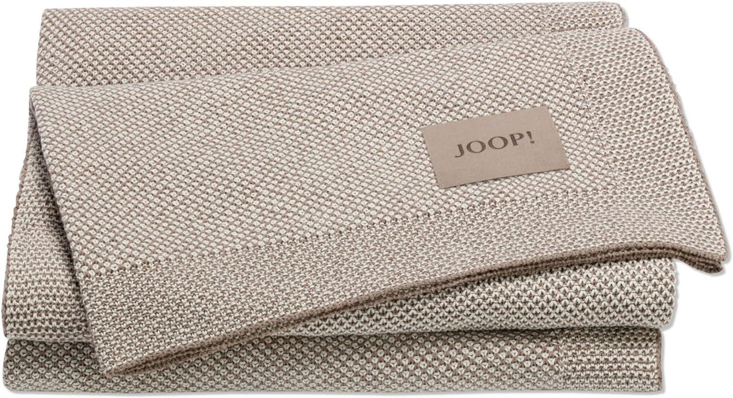 JOOP Wohndecke Light Knit Größe 130x170 cm taupe-ecru Plaid Bild 1