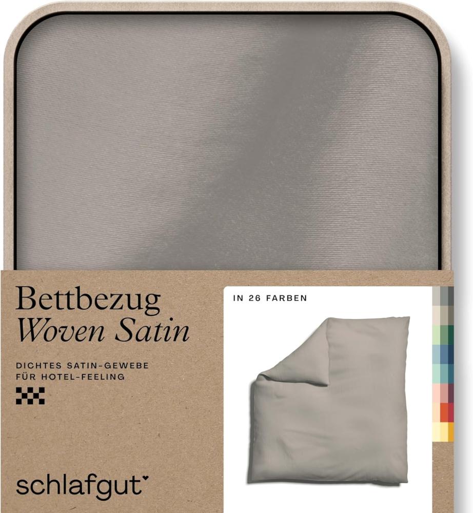 Schlafgut Woven Satin Bettwäsche | Bettbezug einzeln 240x220 cm | sand-mid Bild 1