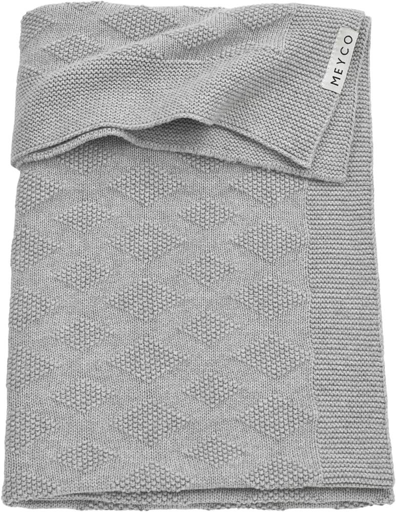 Meyco Diamond Bettdecke Grau Melange 100 x 150 cm Grau Bild 1