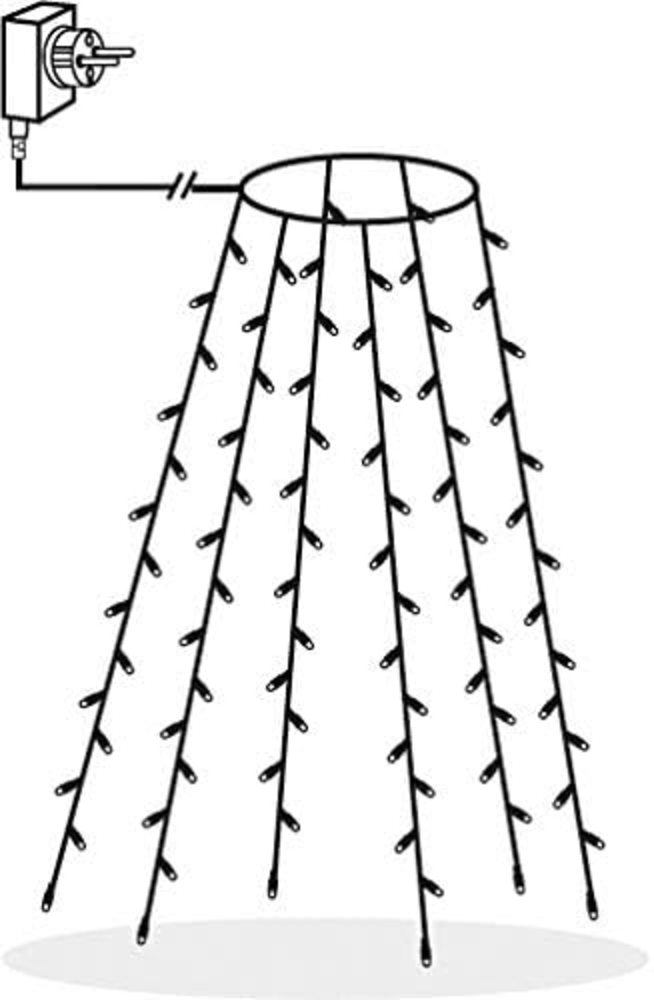 System 24 "Baum-Lichterkette-Extra", 84 LED, warmwhite Bild 1