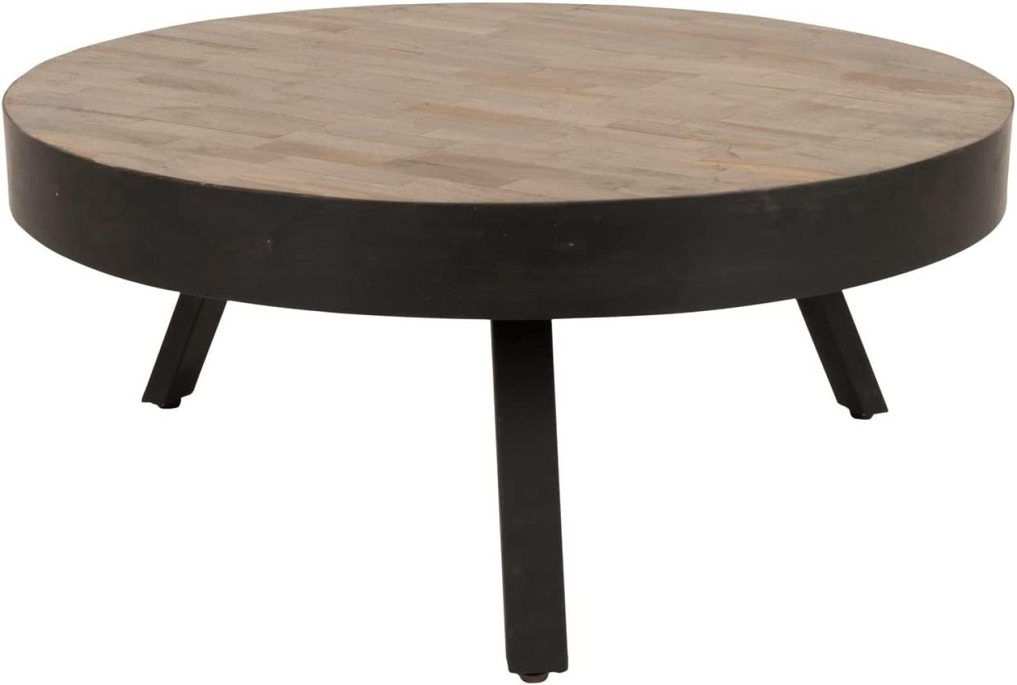 WHITE LABEL LIVING Suri Couchtisch Groß Rund aus Teakholz Ø 74 cm Bild 1