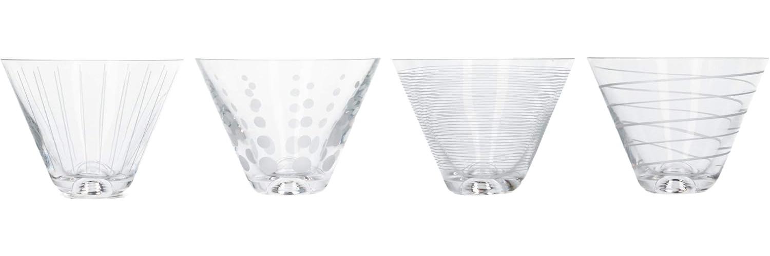 Mikasa Cheers Martinigläser, 290 ml, 4 Stück, Kristallglas, silber, 400 ml, Set of 4 Bild 1