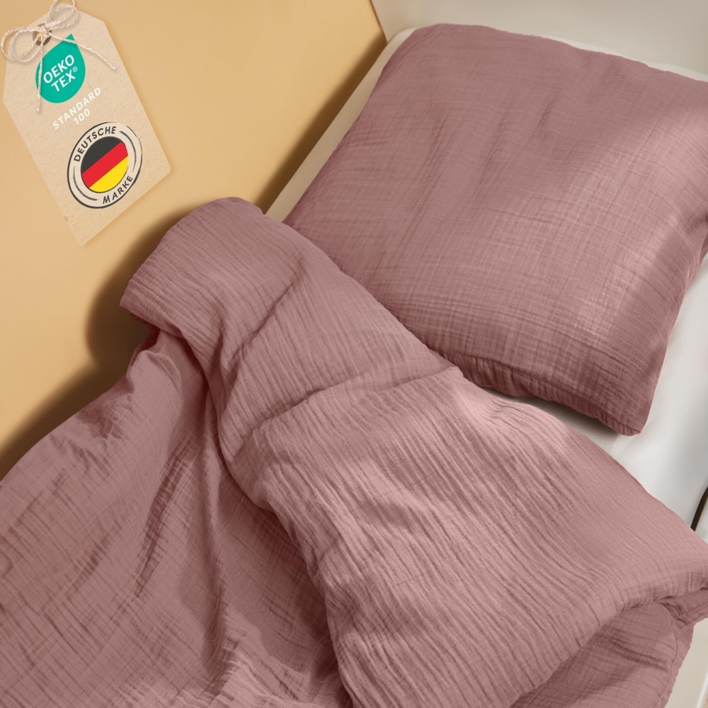 Laleni Kinderbettwäsche Kinderbettwäsche aus Baumwolle - Musselin Bettwäsche, Oeko-TEX zertifizierte Bettwäsche Sommer Bild 1