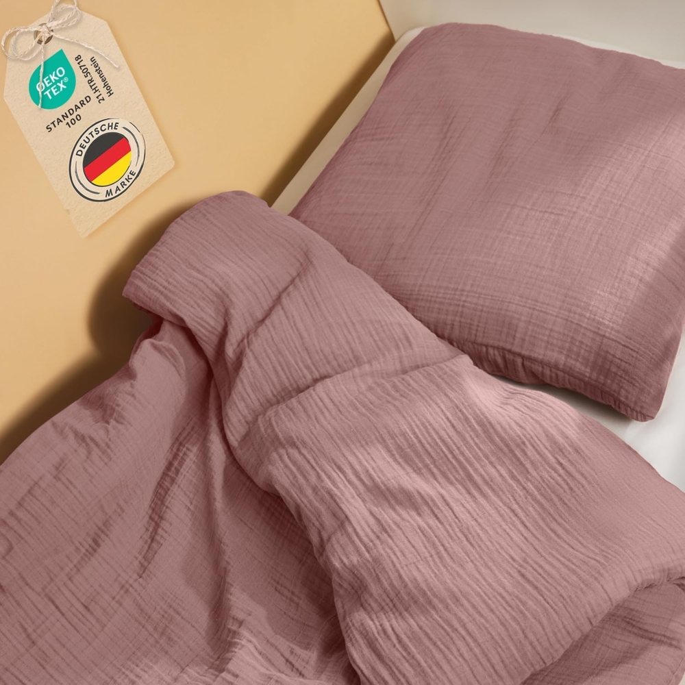 Laleni Kinderbettwäsche Kinderbettwäsche aus Baumwolle - Musselin Bettwäsche, Oeko-TEX zertifizierte Bettwäsche Sommer Bild 1
