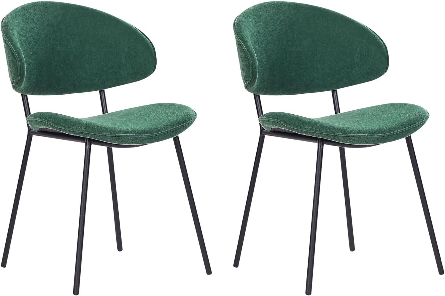 Esszimmerstuhl 2er Set KIANA Dunkelgrün Bild 1