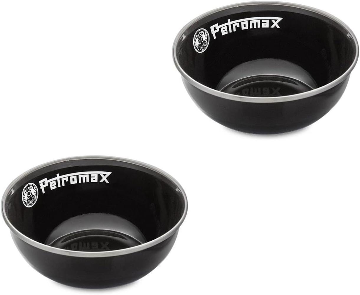 Petromax Emaille Schalen 2er Set schwarz 160 ml - Perfekt für Camping & Outdoor Bild 1