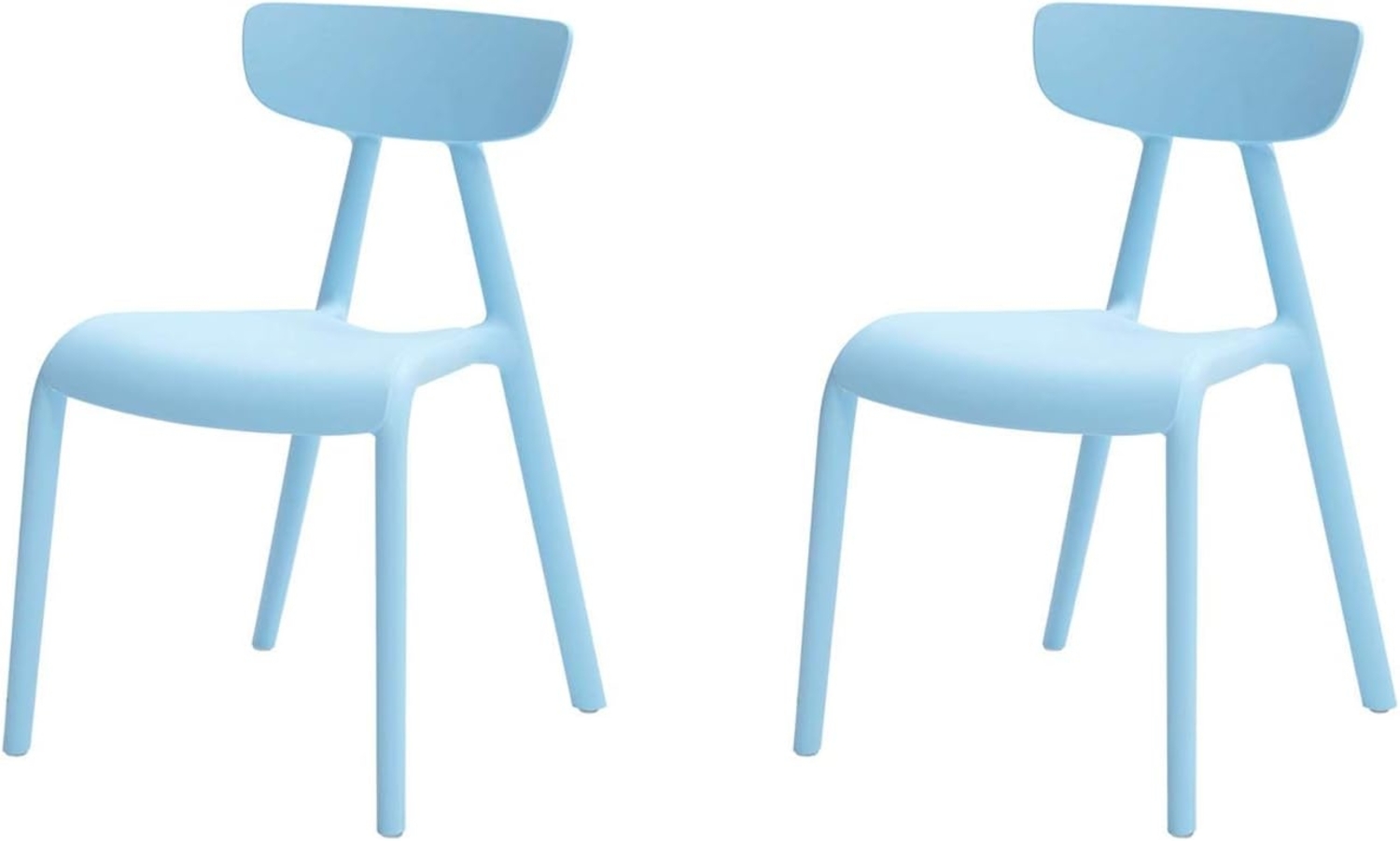 SoBuy Kinderstühle mit Lehne, 2er-Set blau Bild 1