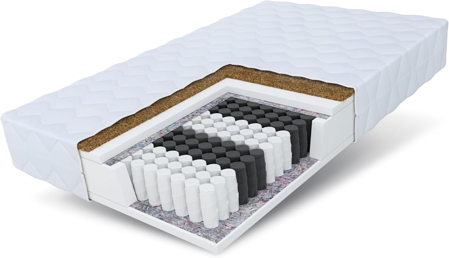 Matratze 140x200 Taschenfederkern 7 Zonen Kokos HOME Plus 17 cm Premium H3 Bett Bild 1