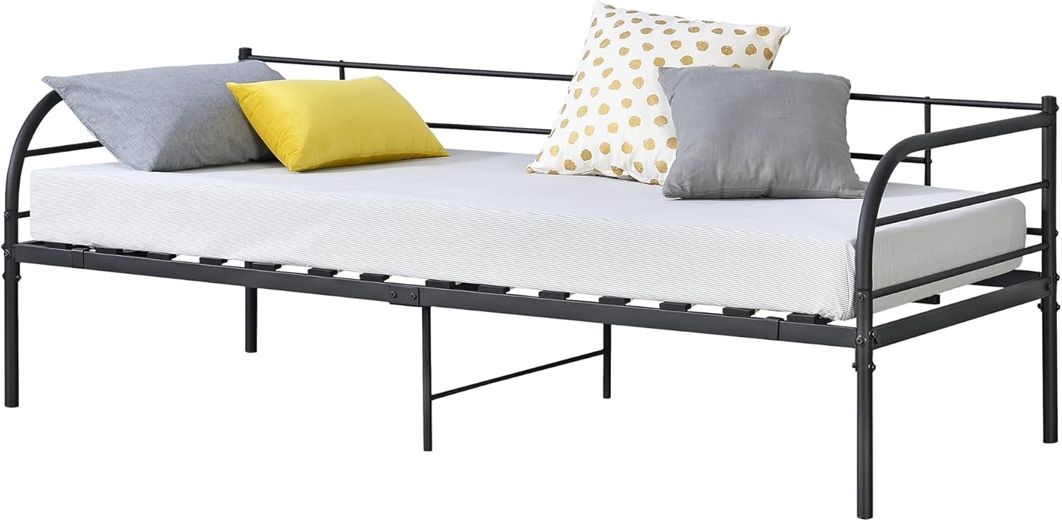 Metallbett Falun 90x200 cm bis 150 kg Schwarz en. casa Bild 1