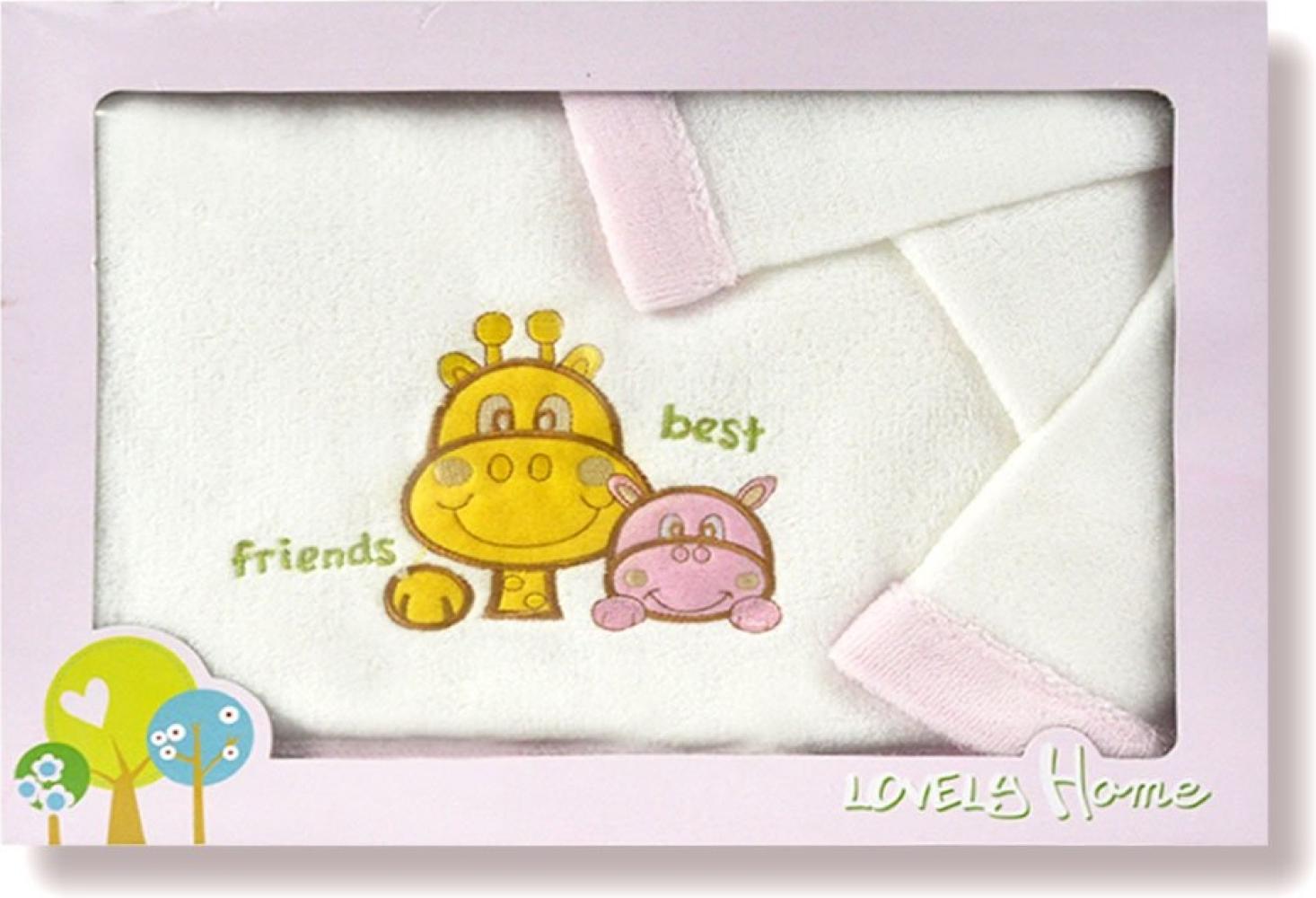 Pekitas SC2016mini-RS2 Baby-Giraffen-Bettwäsche-Set für Kinderbett, 80 cm Länge x 50 cm Breite, Rosa, Unisex Bild 1