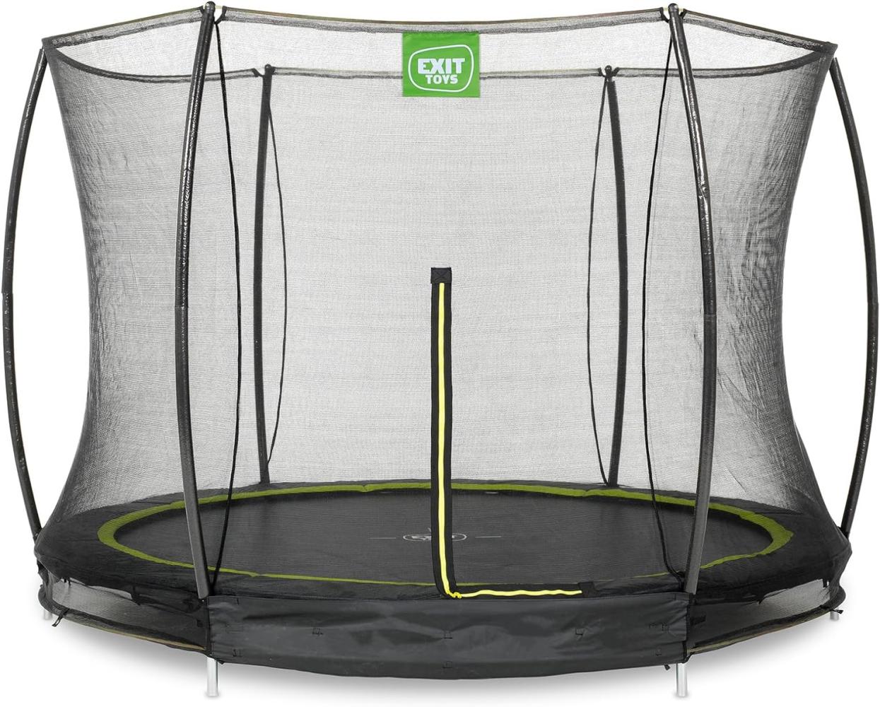 EXIT Silhouette Bodentrampolin ø244cm mit Sicherheitsnetz - schwarz Bild 1