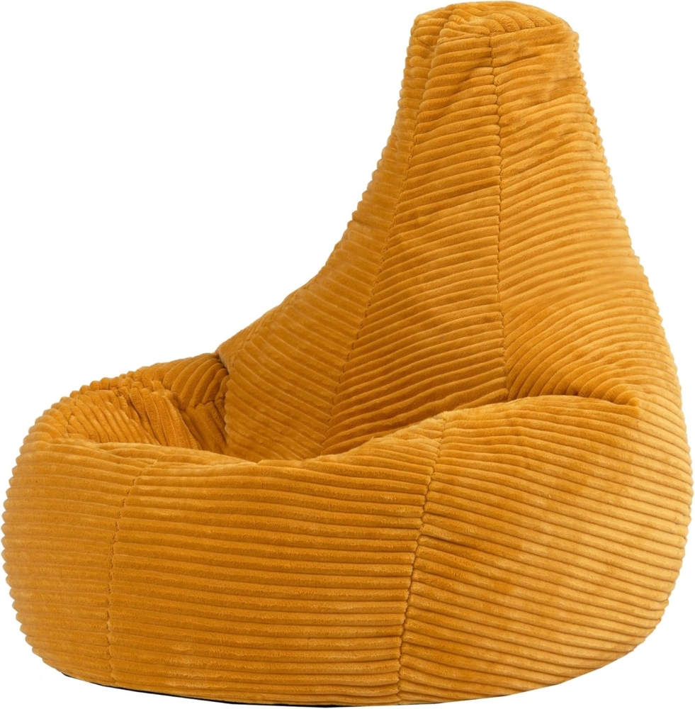 Icon Sitzsack-Sessel Flauschig „Dalton“ für Kinder, Gelb, Cord, Kindersitzsack, Groß, Sitzsack Kinder mit Füllung Bild 1