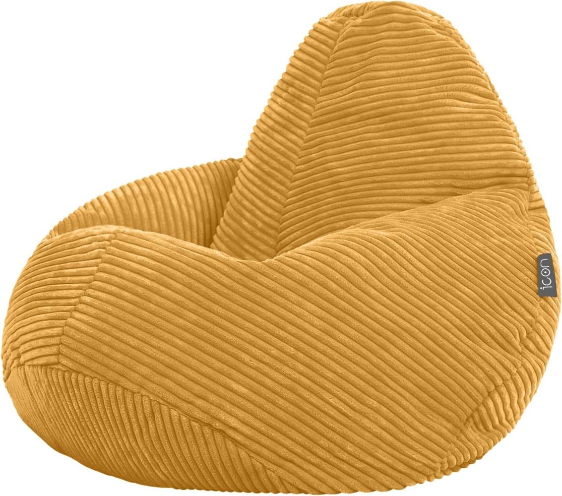 Icon Sitzsack-Sessel Flauschig „Dalton“ für Kinder, Gelb, Cord, Kindersitzsack, Groß, Sitzsack Kinder mit Füllung Bild 1