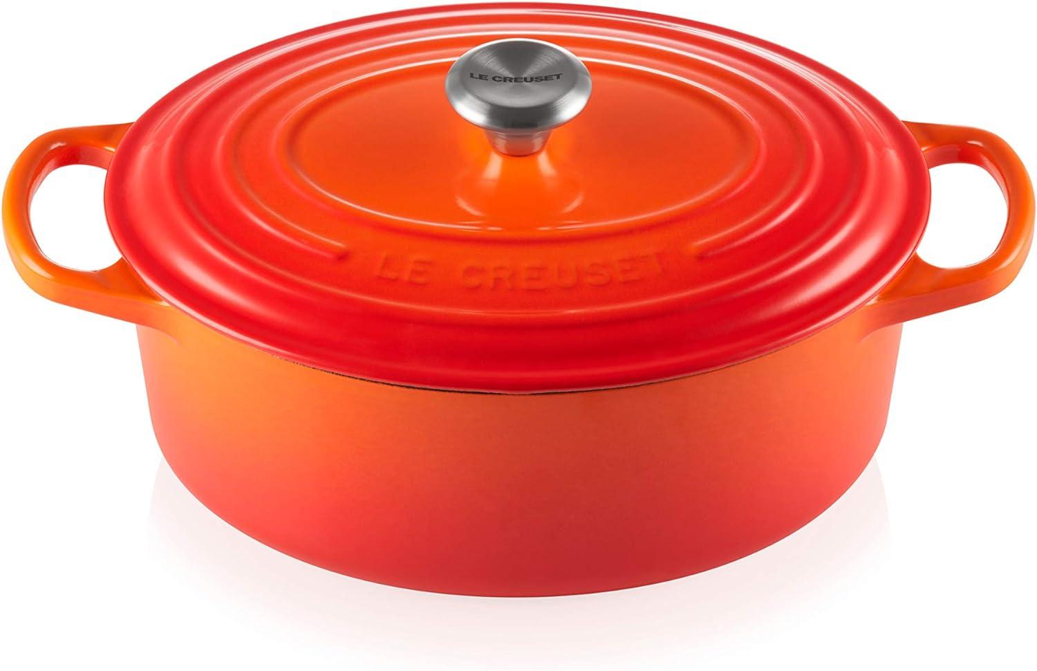 Le Creuset Bräter 'Signature' , Gusseisen , Oval, für alle Herdarten und Induktion geeignet, Ofenrot, 25,0 cm Bild 1