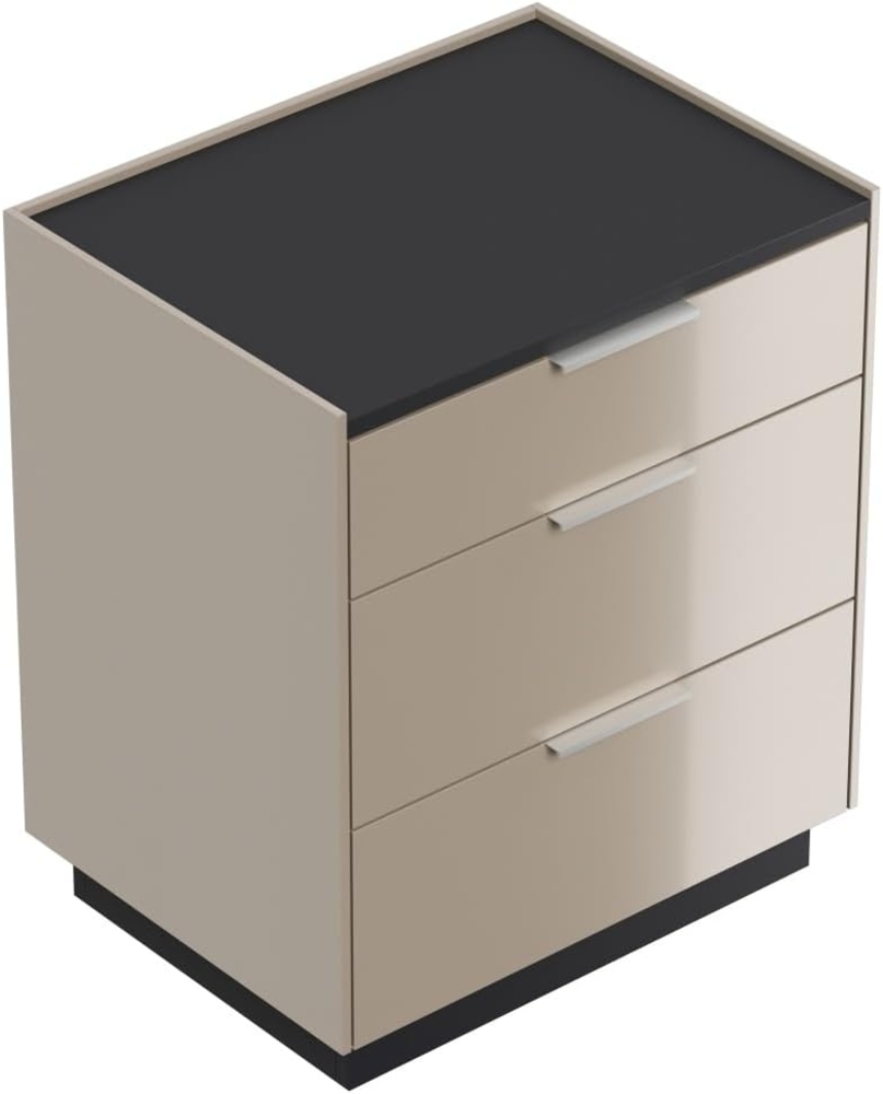 Nachttisch Tamilis 60cm, 3 Softeinzüge lackiert Kubanit für Boxspringbett : Kubanit Bild 1
