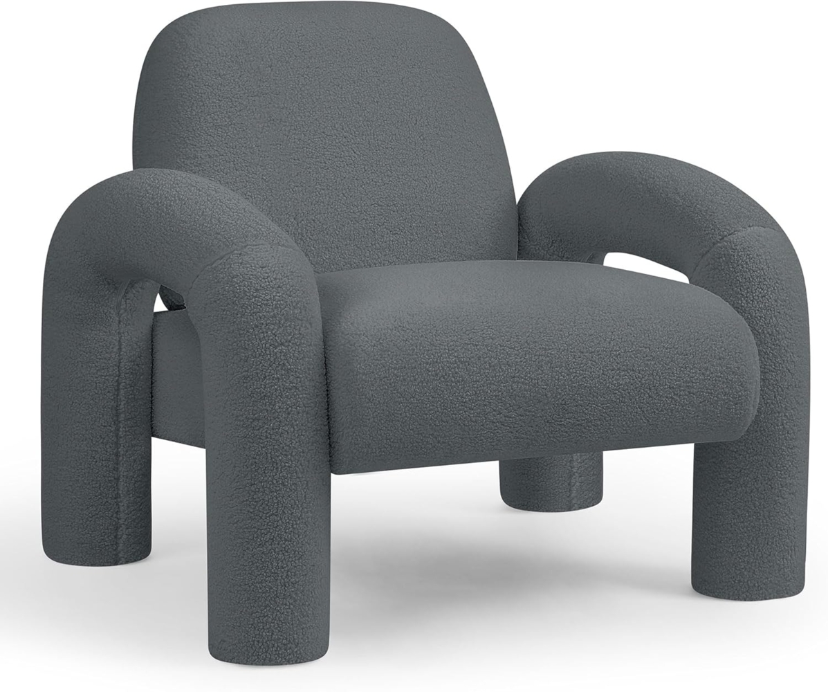Makika Loungesessel Einzelsofa Lia aus Bouclé in Grau Bild 1