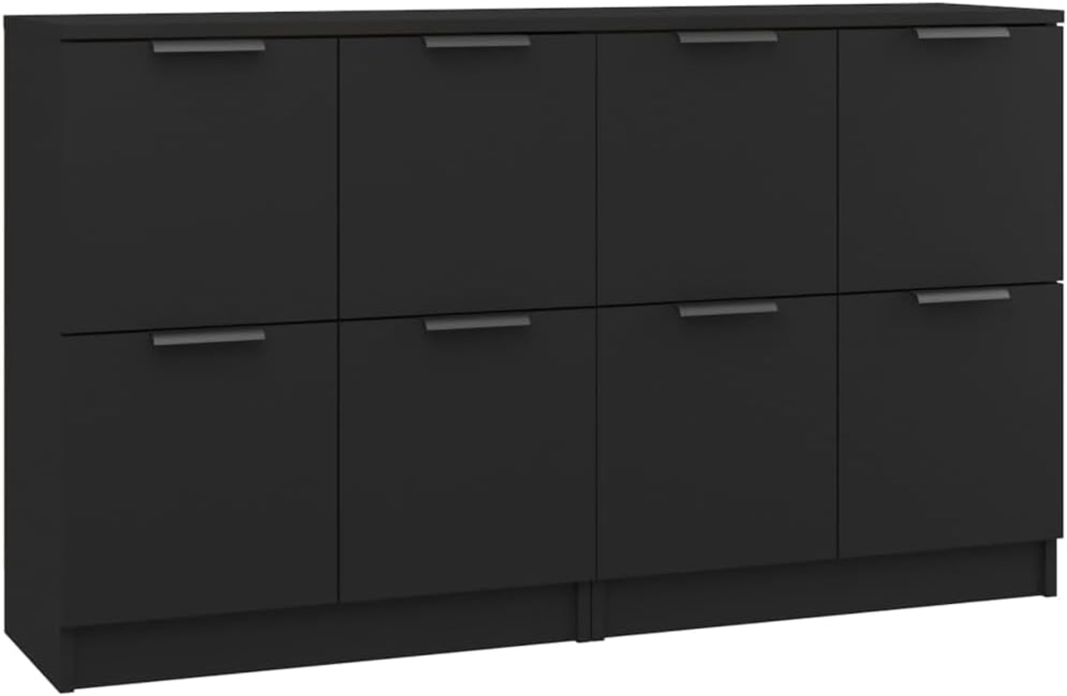 Sideboards 2 Stk. Schwarz 60 x 30 x 70 cm Holzwerkstoff [3115805] Bild 1