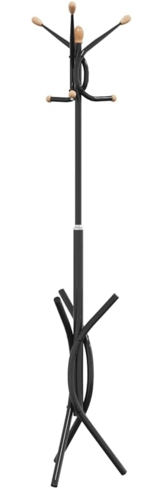 vidaXL Garderobenständer Schwarz 176 cm Pulverbeschichtetes Eisen 377083 Bild 1