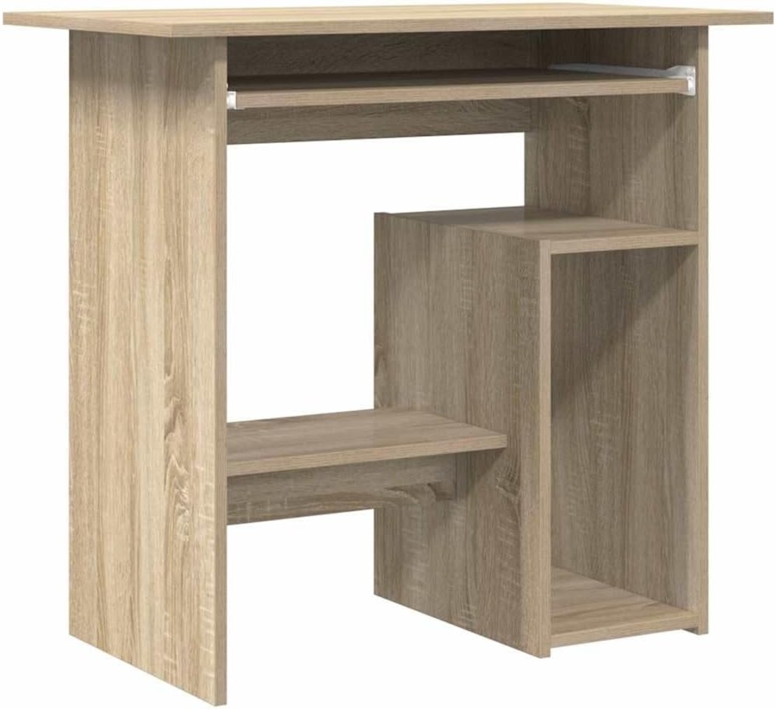 vidaXL Schreibtisch Sonoma-Eiche 80x45x74 cm Holzwerkstoff 801367 Bild 1