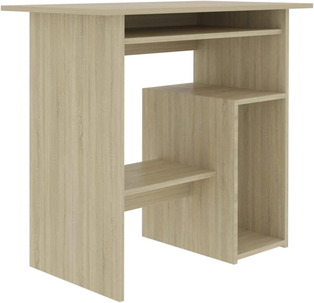 vidaXL Schreibtisch Sonoma-Eiche 80x45x74 cm Holzwerkstoff 801367 Bild 1