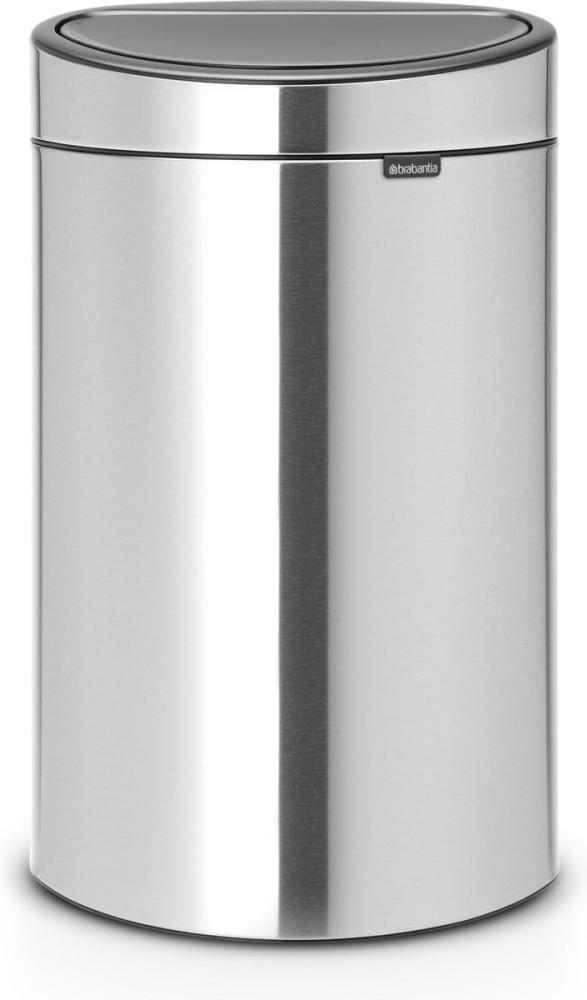 Brabantia Touch Bin New Recycle mit Zwei herausnehmbaren Kunststoffeinsätzen, Edelstahl, matt steel fpp, 10 L + 23 L Bild 1