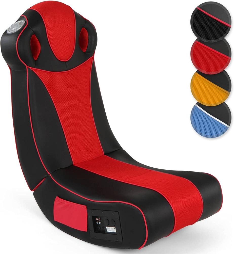 MIADOMODO® Soundsessel - aus Kunstleder, zusammenklappbar, mit Lautsprecher, Surround und Subwoofer, Farbwahl - Soundchair, Multimediasessel, Musiksessel, Musikstuhl, Gaming Chair, Music, Rocker Bild 1