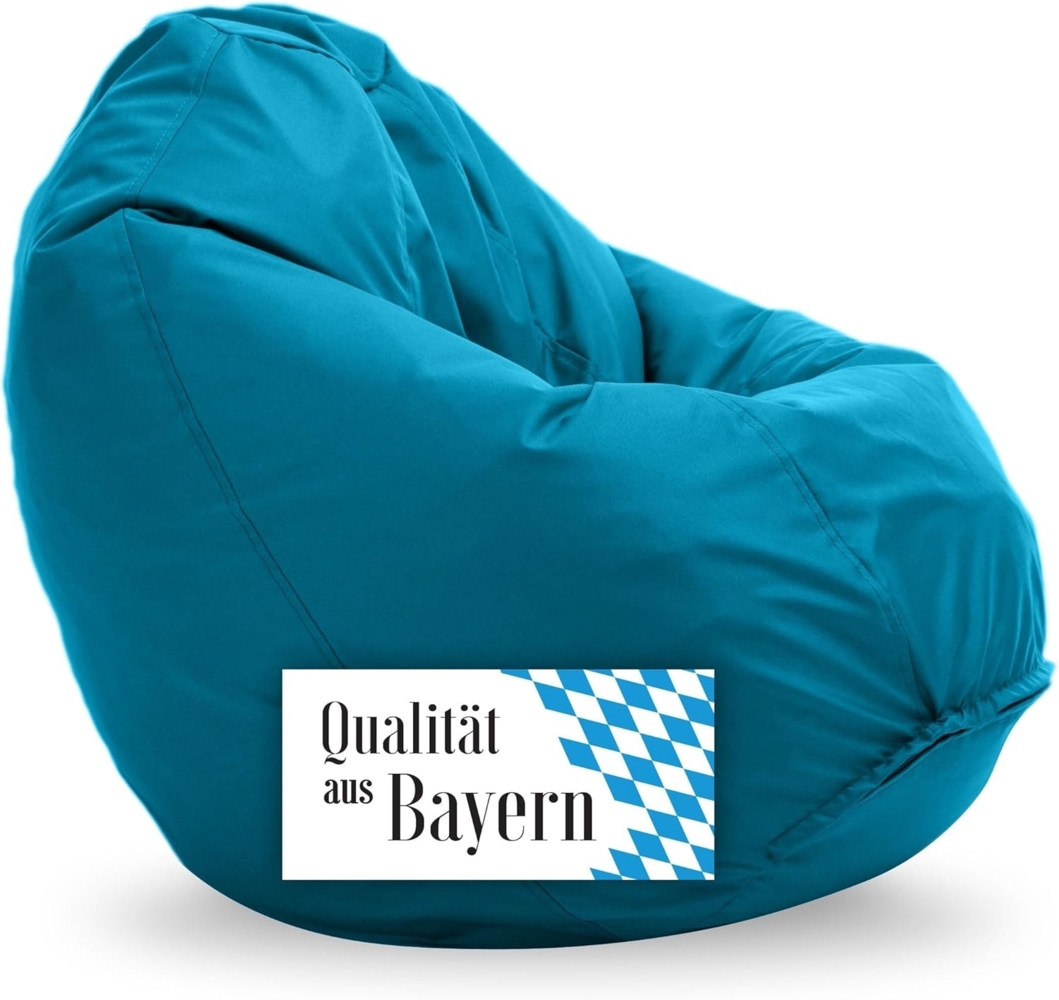 Bruni Sitzsack Classico L in Lichtblau – XL Sitzsack mit Innensack zum Lesen, Abnehmbarer Bezug, lebensmittelechte EPS-Perlen als Bean-Bag-Füllung, aus Deutschland Bild 1
