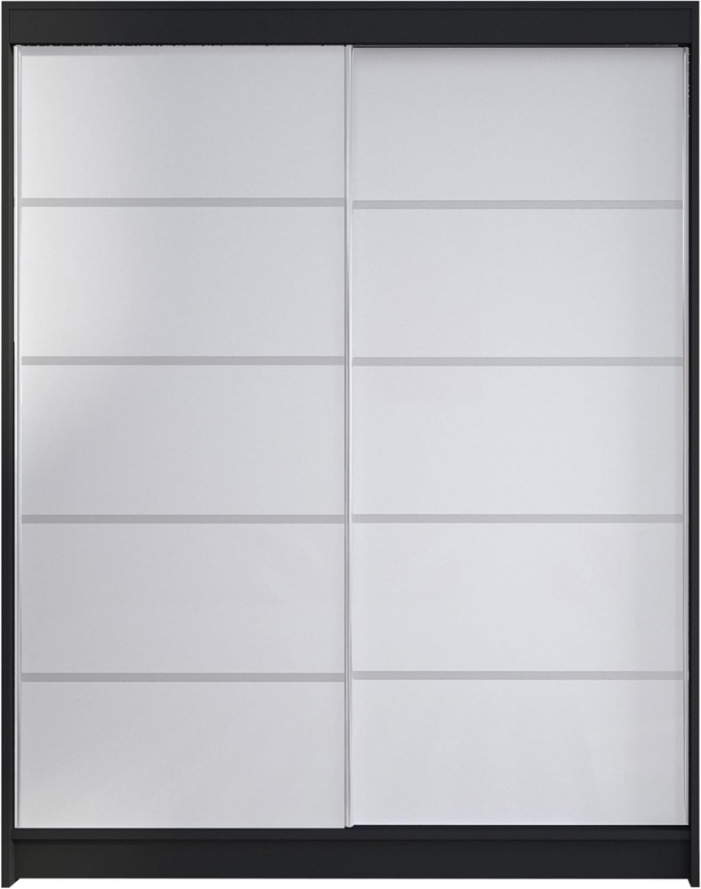 Kleiderschrank Metropolis IV, ohne Beleuchtung, Farbe: Schwarz / Weiß Bild 1