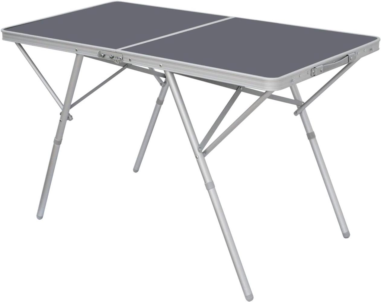 Standfester Aluminium Campingtisch 120x60x70cm Stabiler Klapptisch Anthrazit Bild 1