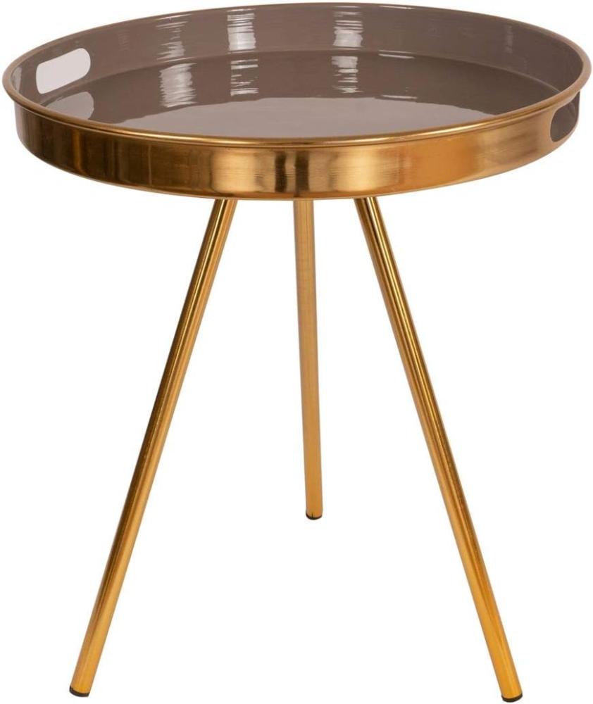 One Couture Beistelltisch, Eisen, Grau, 47 x 47 x 55 Bild 1