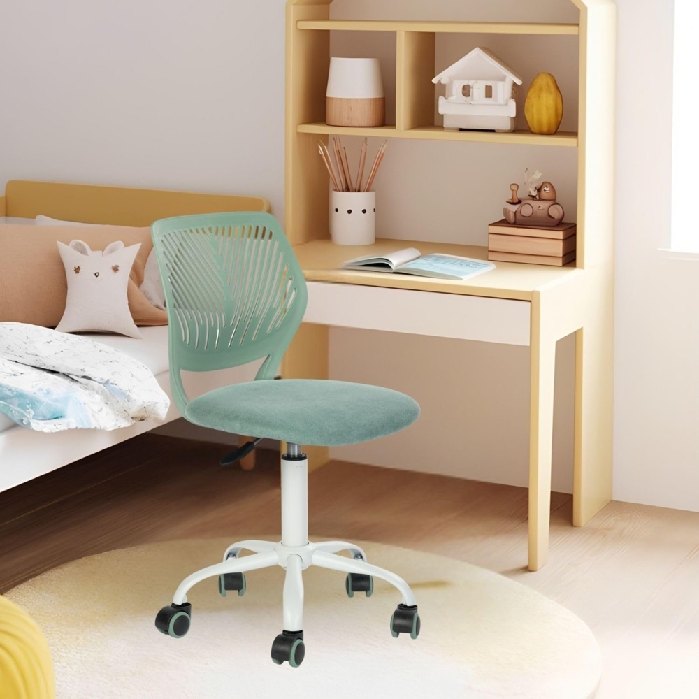 FurnitureR Kinderstuhl Schreibtisch Höhenverstellbar, bunter ergonomischer Jugendstuhl mit Rückenlehne und Armlehnen, Kinderstuhl mit 5 Rädern, für Kinder 3-10 Jahre alt, maximale Belastung 100 kg Bild 1