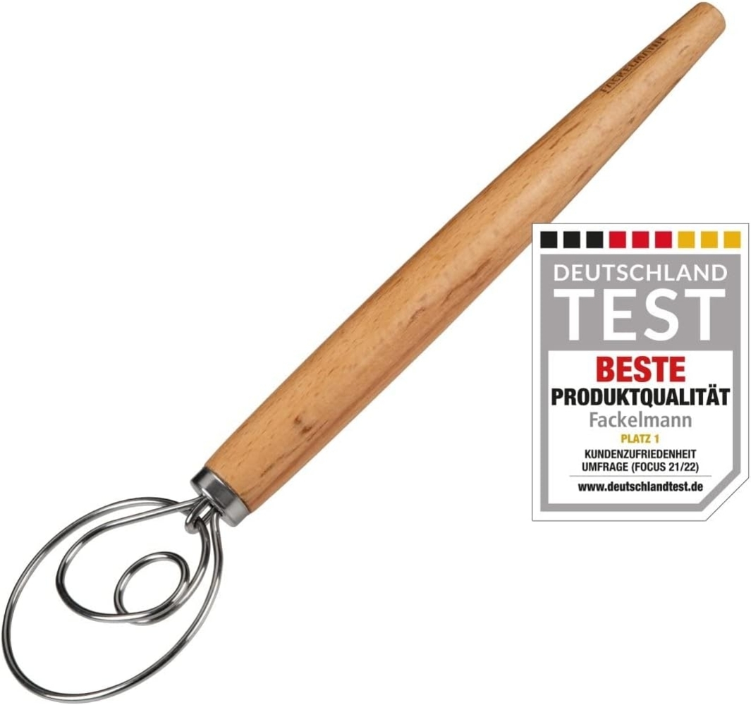 FACKELMANN Schneebesen Teigrührer – Backhelfer, Teigmixer, Rührstab, Küchenutensil Bild 1