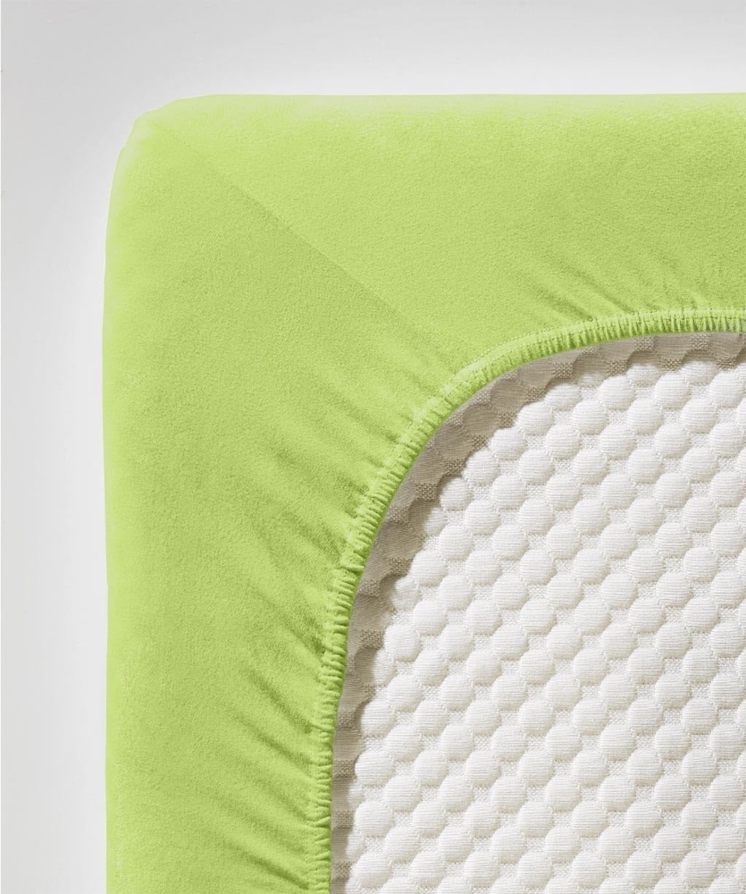 fleuresse Jersey-Elasthan Spannbettlaken Comfort 200x200 cm Apfelgrün Bild 1