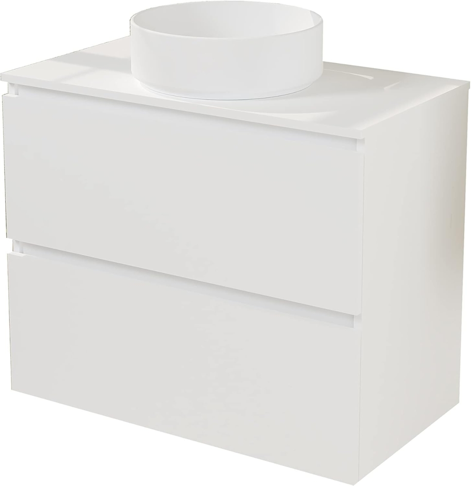 Baikal Deva Badezimmerschrank, Wandmontage, inklusive Keramikwaschbecken, erhältlich in Einer Tiefe von 39 cm und 46 cm. Bild 1